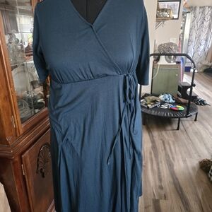 Terra & Sky Teal Midi Dress